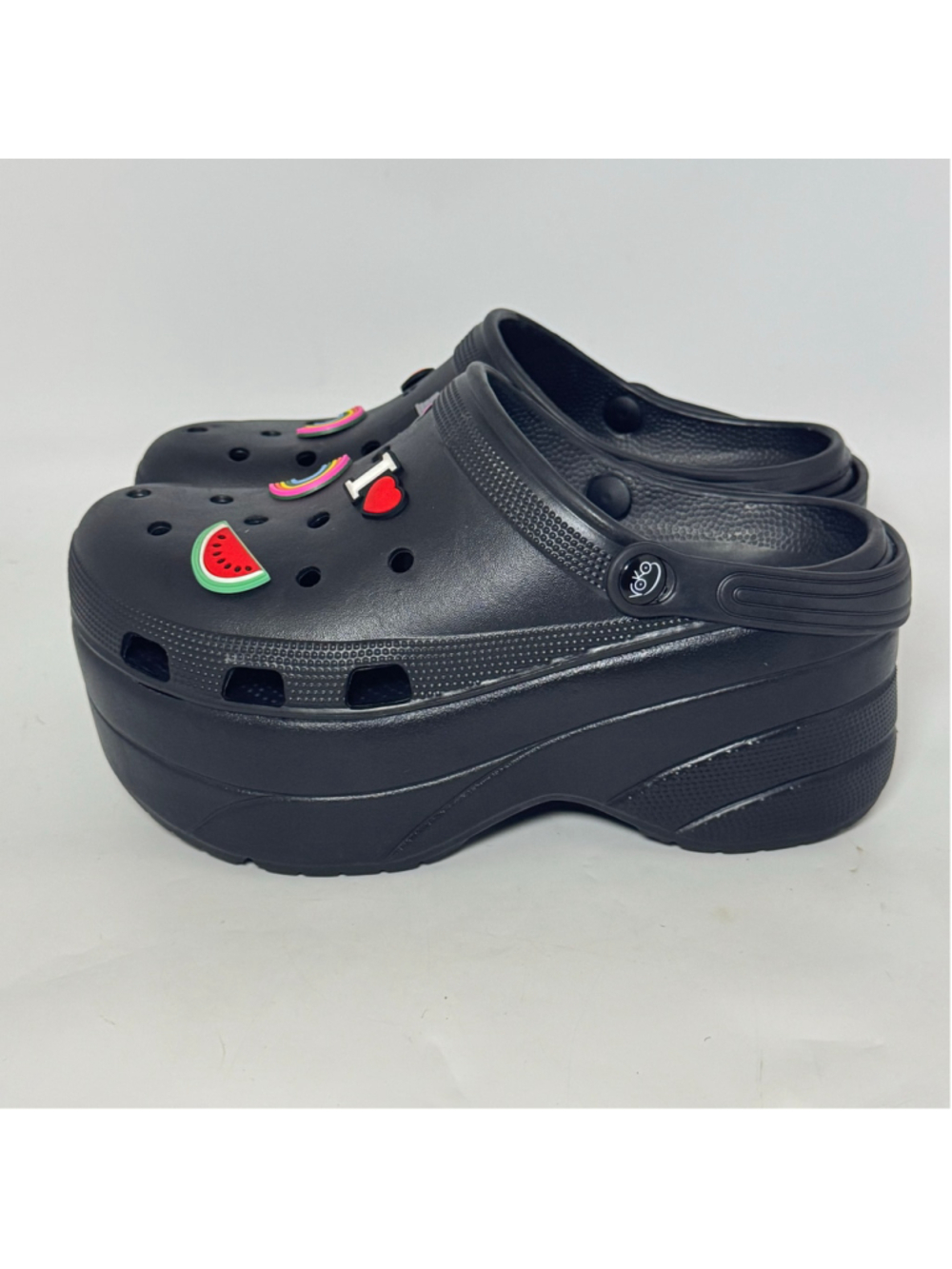 Women's Voko Gardener Platform Clogs with Rainbow and Fruit Charms